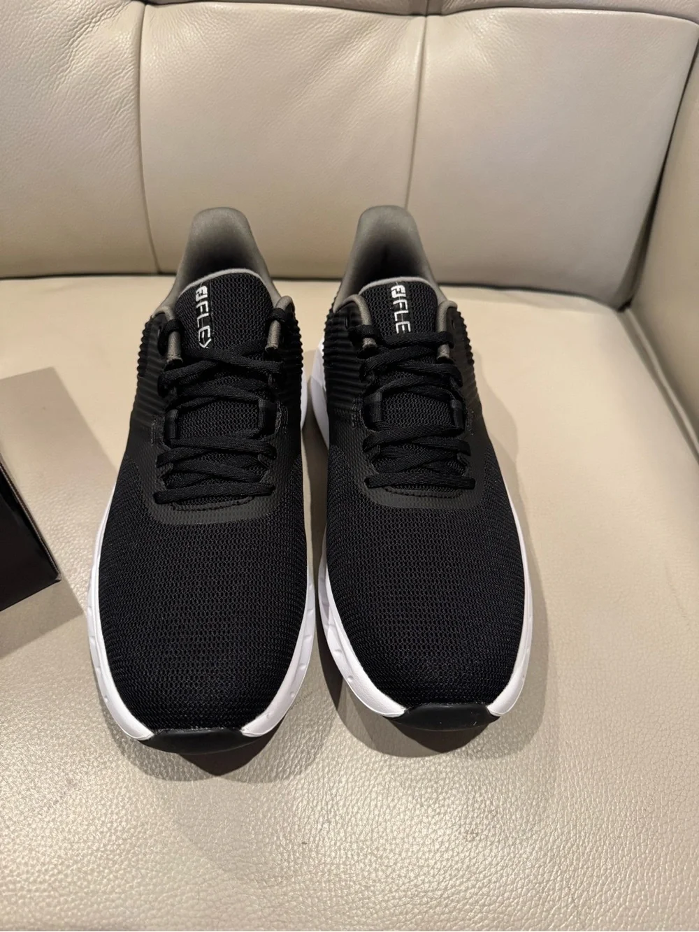 FootJoy Black Athletic Golf Shoes with White Soles